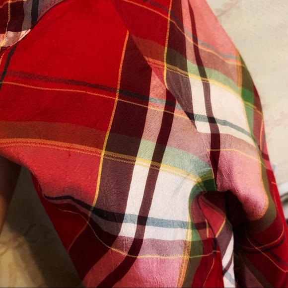 Plaid Silk Pants Red Plaid Holiday Christmas Girl NYC Luxury Prep - Picture 5 of 5